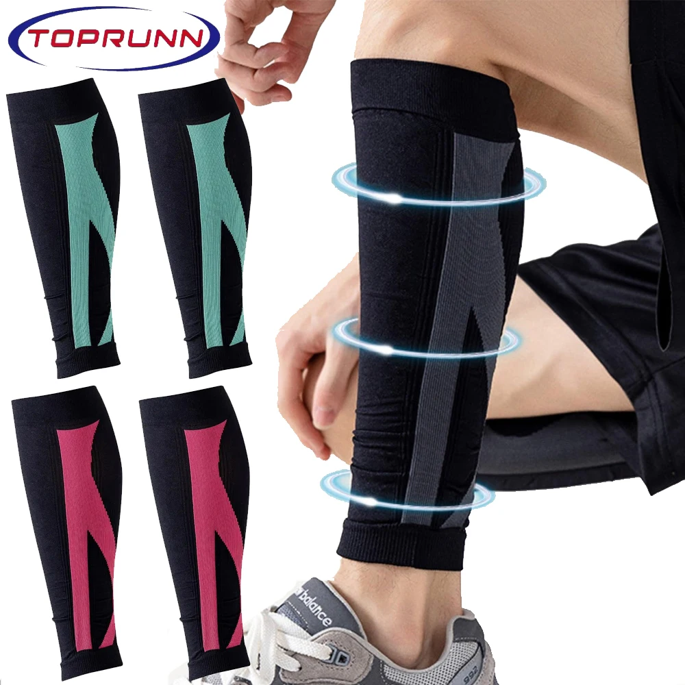 1Pair Calf Compression Sleeves for Men & Women (20-30mmhg)-Leg Compression Sleeve for Running, Cycling, Shin Splints Support