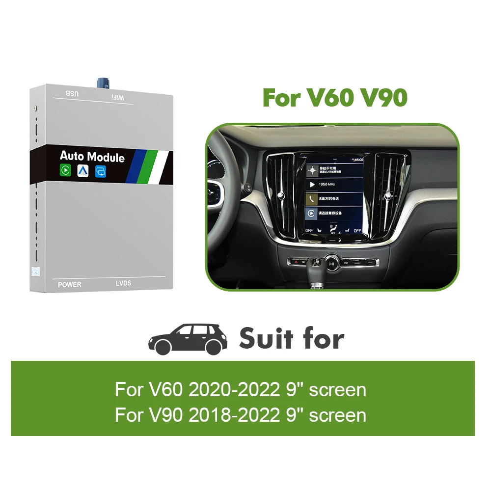 EBILAEN اللاسلكية شاشة كاملة Carplay لفولفو XC90 X...