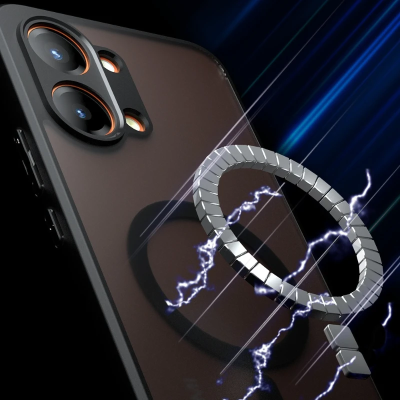 Magnetic Matte Wireless Charging Hard Case - PC+TPU Cover Compatible with Magsafe