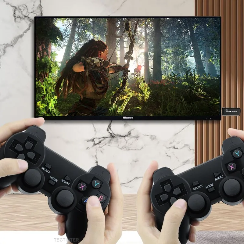 4K TV Video Game Console 2.4G  Double Wireless Controller Gamepad Support PS1 Classic Games Console HDMI-compatible