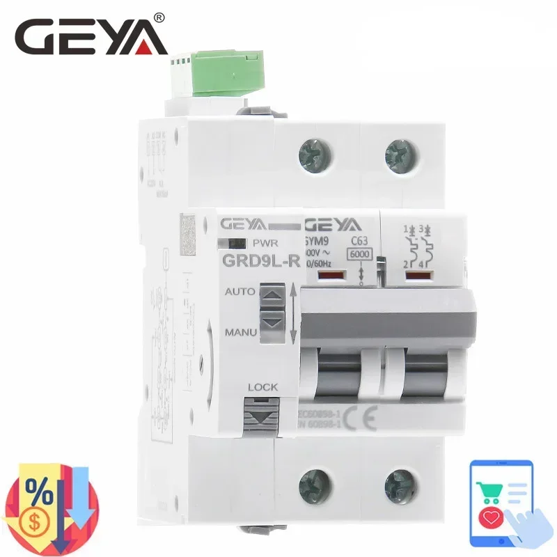 GEYA Din 레일 자동 회로 차단기 리클로저 미니 차단기 GRD9L-R GYM9 2P MCB 6KA CE 인증서가 있는 스..