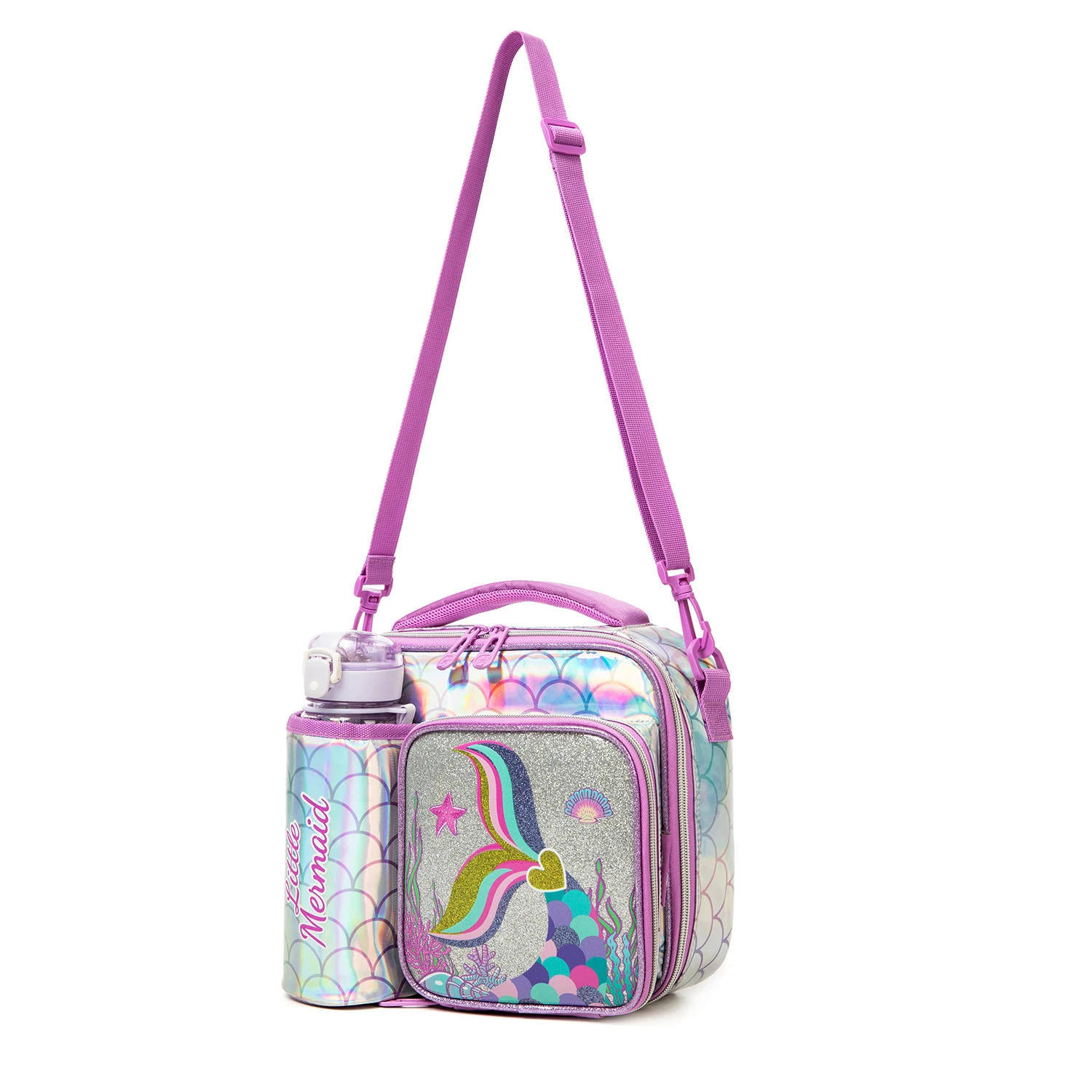 Girls Lunch Bag Mermaids and Alpacas Cute Polyester Lunch Bag for Picnic Outing School Best Gift for Girls 5