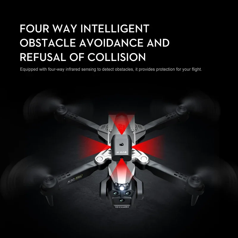 K10 Max Drone 4K Professional Aerial Photography High-Definition Three Camera Optical Flow Positioning Foldable Quadcopter Toys drone quadcopter