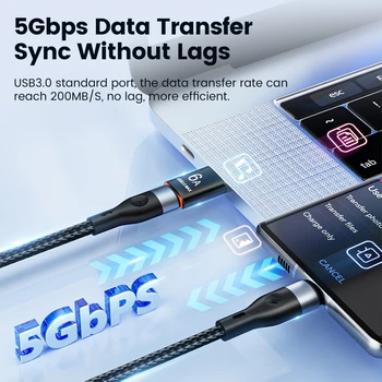 Adaptador de teléfono móvil 6A USB 3,0 a tipo C, convertidor de puerto de USB-C OTG hembra a USB macho para tableta pc/teléfono móvil a ordenador portátil 2