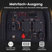 Générateur portable MAXPEEDINGRODS 2300 W pour appareils sensibles avec compteur numérique 4