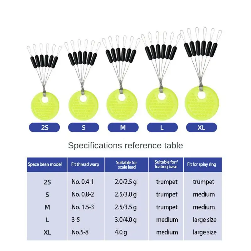 

180pcs 30group Rubber Space Beans Oval Stopper Fishing Bobber Float Catfish Flotador Fishing Float Folat Line Beans Stops