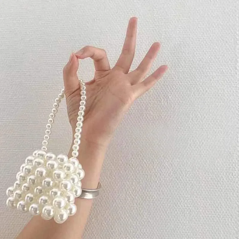 Frauen Perle kleine Mini-Einkaufstasche Umhängetaschen für Frauen Geldbörse Clutch Brieftasche Bankett Hochzeits feier Damen Umhängetaschen