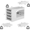 Display Cabinet Island with Glass Top and Front, Walk in Closet Organizer with 7 Drawers and 2-Tier Shelf, Shop Display Case 5