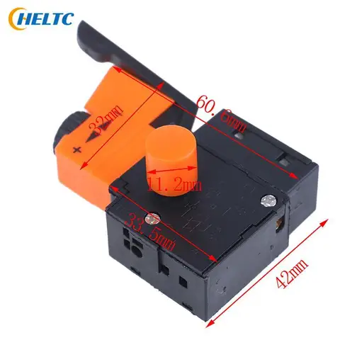 AC 220V/6A FA2/61BEK Adjustable Speed Switch Plastic Metal For Electric Drill Trigger Switches High Quality