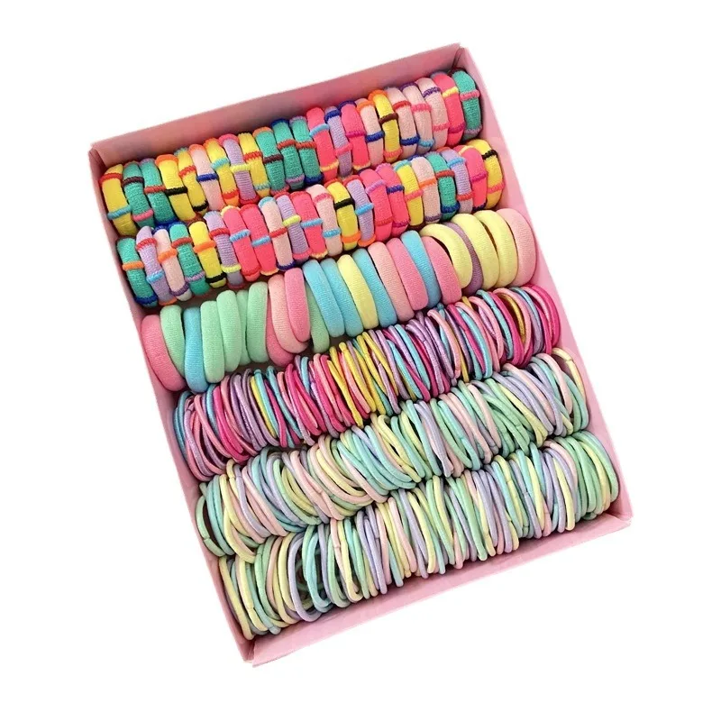 Children's Elastic Band Hair Clip Combination Set, Baby Hair Circle, Girl's Edge Clip Hair Accessory, Baby Princess Hair Rope.