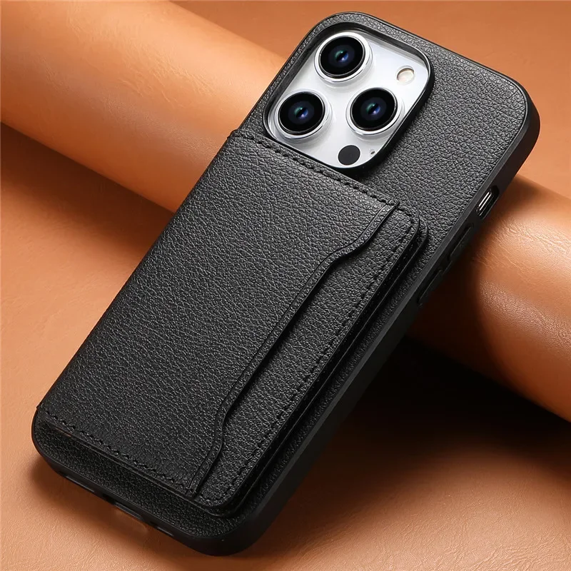 Luxury Leather Magnetic Wallet Phone Case with Card Slot Holder