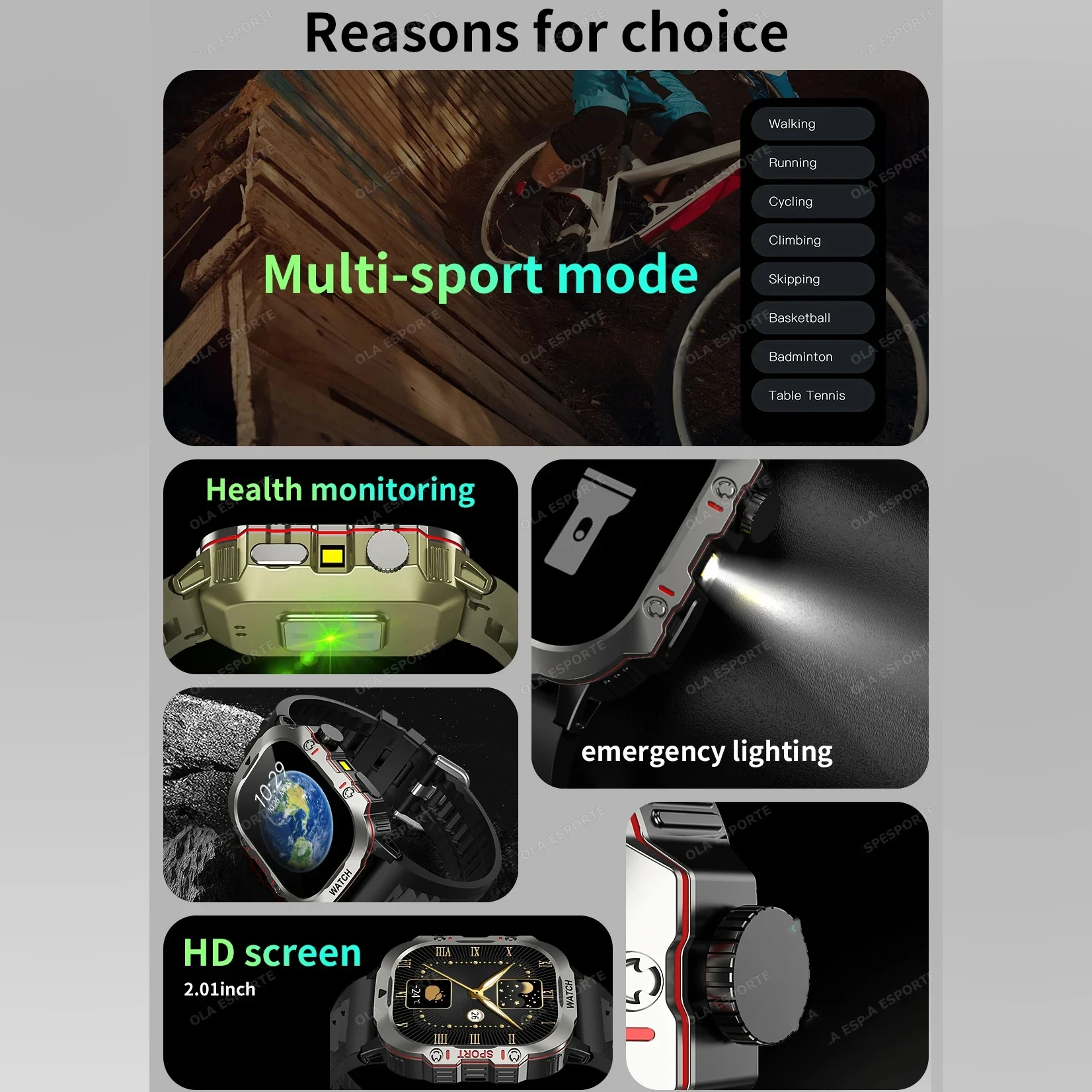 Rugged Military Fitness Smart Watch Men For Android IOS IP67 Waterproof Health Monitor Sport Ai Voice Calling Smartwatch Outdoor