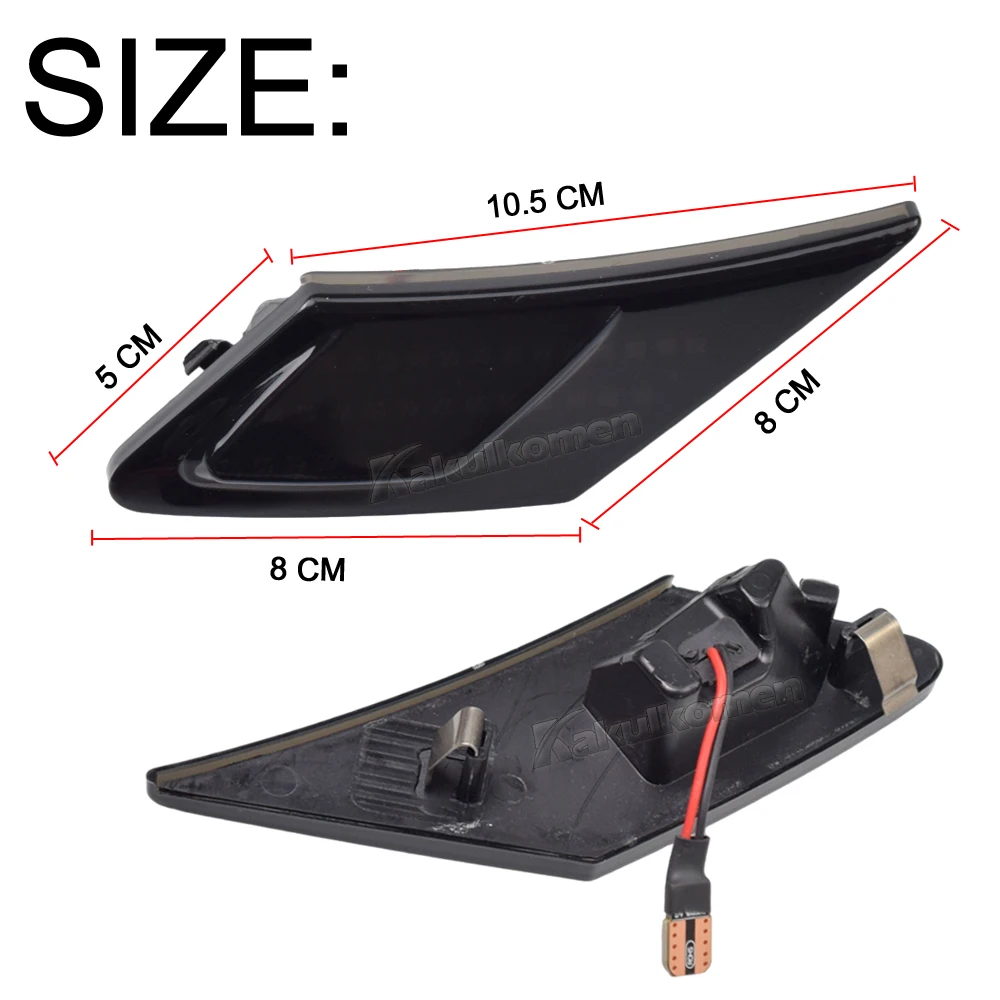 Autorichtingaanwijzers Voor Toyota 86 FT86 GT86 Voor Scion Voor FR-S Voor Subaru Voor BRZ Auto LED Dynamische Richtingaanwijzer Side Marker Spatbord Lamp Accessoires (Kleur : Crystal Lens