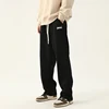 Men's Graphic Drawstring Waist Sweatpants, Regular Fit Casual Pocket Straight Leg Pants for Daily Wear, Men's Bottoms for Season 3