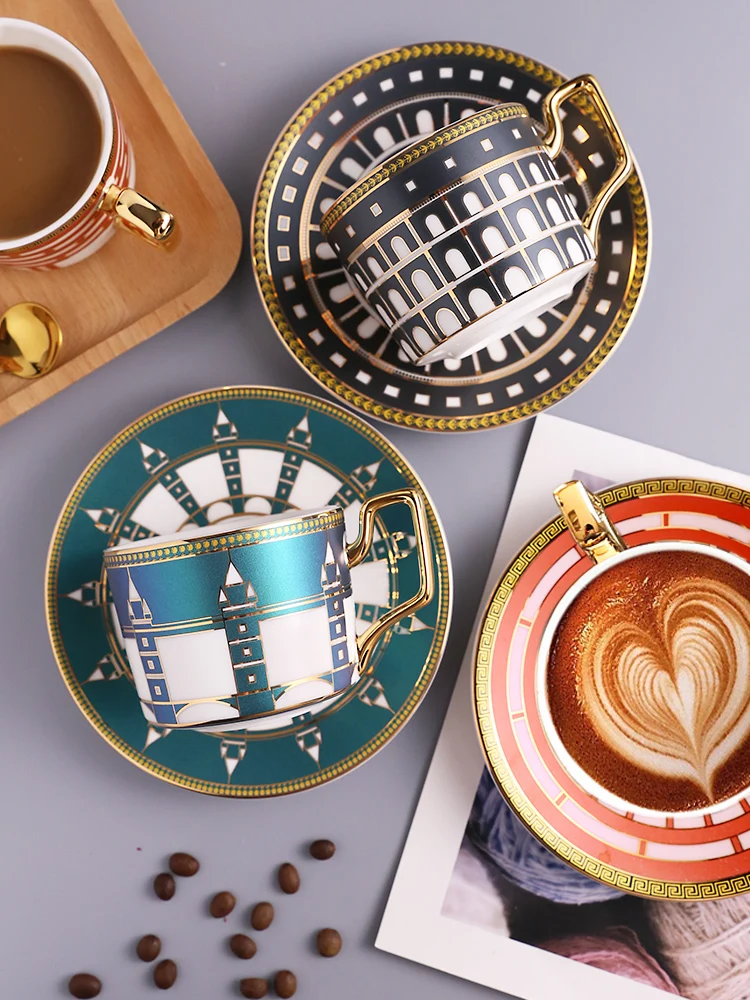 

European ceramic coffee cup dish creative coffee set cappuccino coffee cup coffee cup vase bd50cs