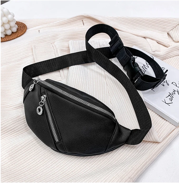 

2023 New PU Waist Bag Fashion Unisex Chest Bags Women Waist Packs