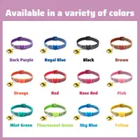 Colorful Cute Cat Collar With Bell Reflective Pet Collar Adjustable Buckle Cat Collar Pet Supplies Kitten Collar Dog Accessories 6