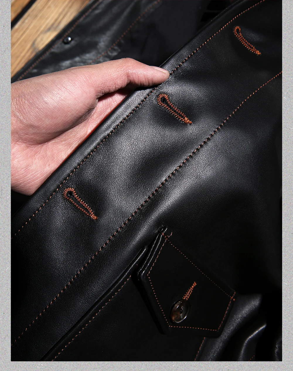 Blunt Razor Italian uncoated cowhide men's leather coat Japanese