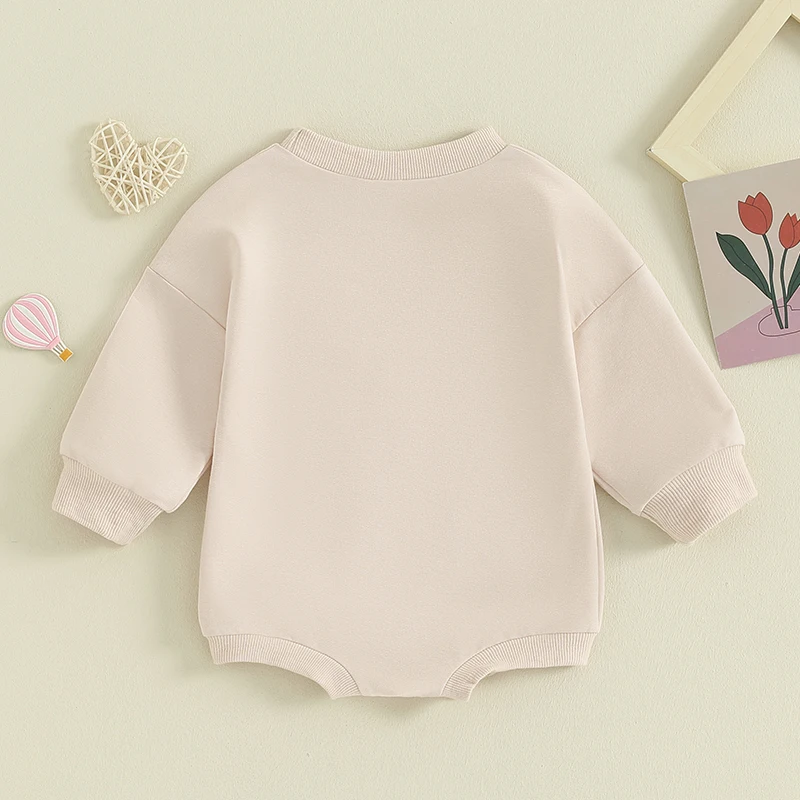

Baby Girl Boy Valentines Day Outfit Thick Thighs Valentine Vibes Oversized Sweatshirt Romper Newborn Spring Clothes