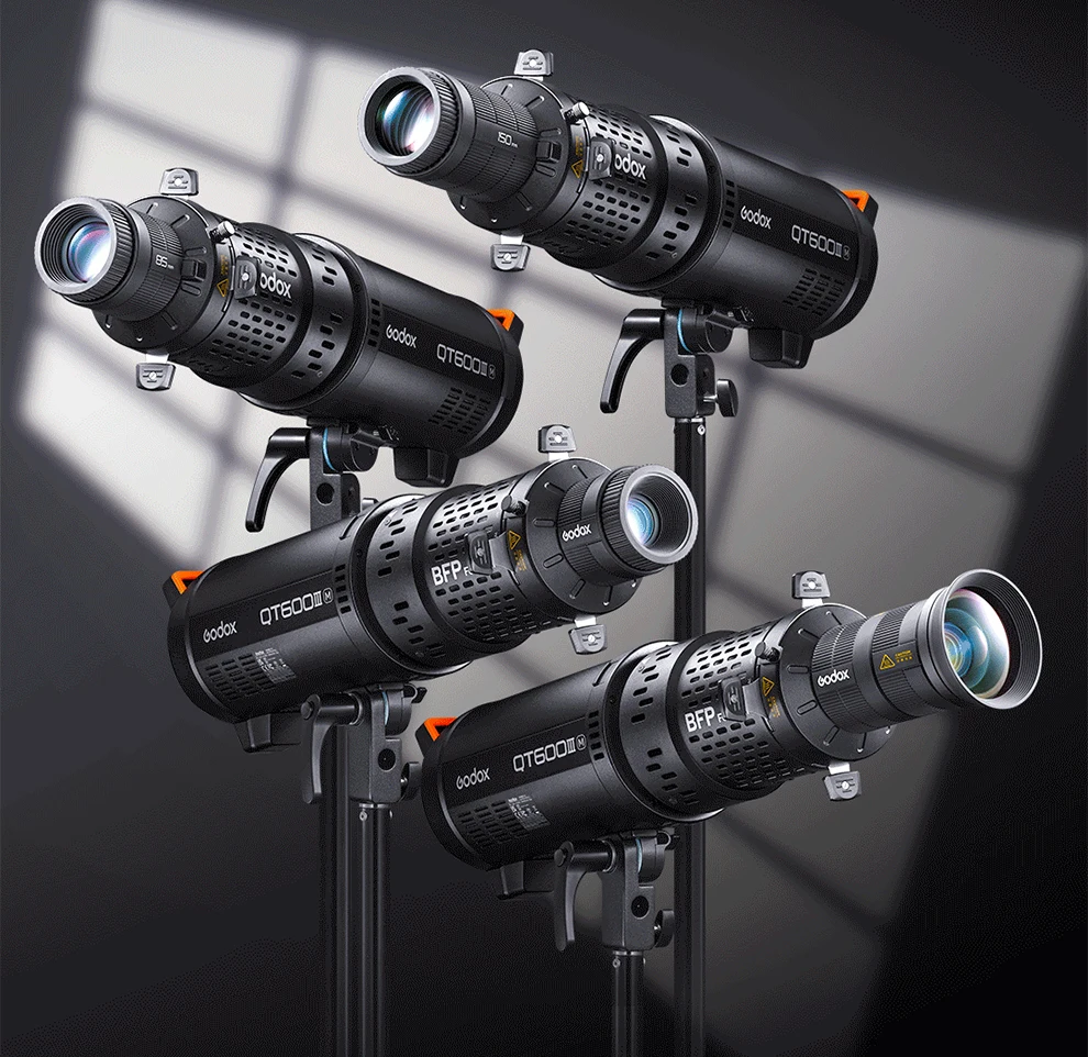 Description Picture 3 of itemGodox BFP Flash Projection Attachment 360° Rotatable Bowens Mount Craft Clear Spot Precise Shapes Studio Flash QT600III AD600Pro