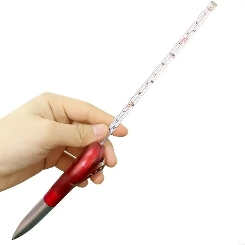 4 Pieces 2 in 1 Tape Measure Pens Multifunctional Ballpoint Pen Ruler Tape Pens