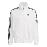 adidas Originals RETRO TREFOIL Veste rétro à col montant et manches longues color-block (unisexe) Blanc vif JI7535 1