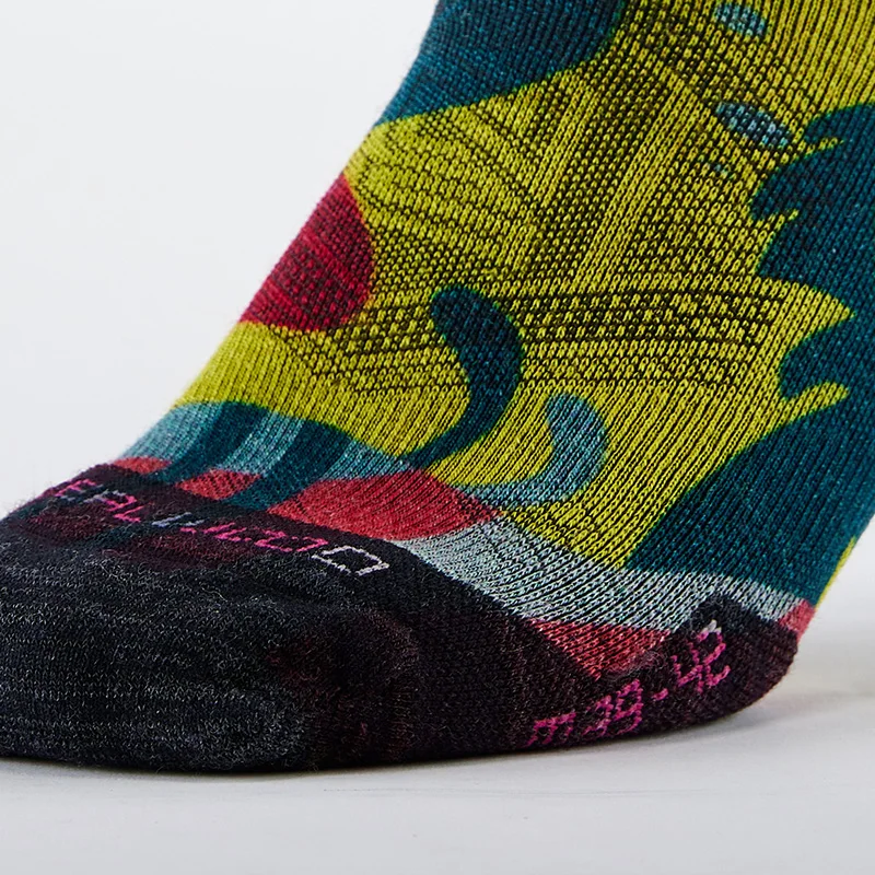 ZEALWOOD 남녀공용 메리노 울 러닝 양말, 야외 트레킹 하이킹 쿠션, 스포츠 양말, 압축 통기성, 1/3 쌍