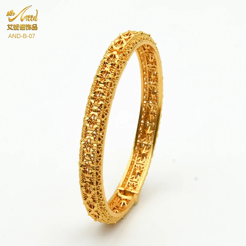 ANIID 4Pcs /Set 24K Dubai Gold Plated Bangle Bracelet For Women Ethiopian Arabic African Dubai Indian Wedding Bride Jewelry Gift