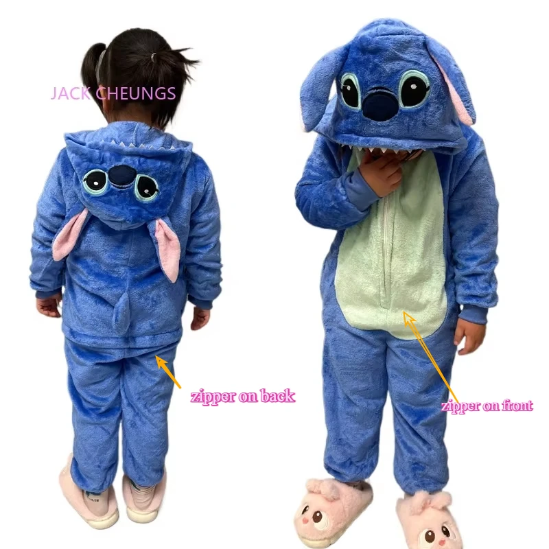 Blue Zipper Stitch Cosplay Anime Costume Onesies Pyjamas Cartoon Anima Pajamas Children Hippopotamus Kigurumi Onesies Sleepwear cosplay costumes,children pajamas,kigurumi pajamas