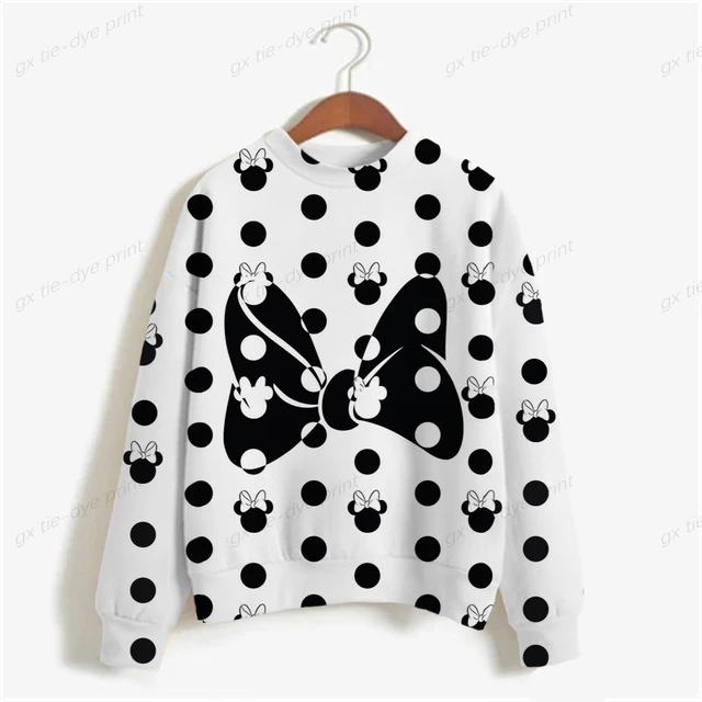 Minnie Mickey Mouse print Women Gothic Streetwear Sudadera Mujer New Women Long