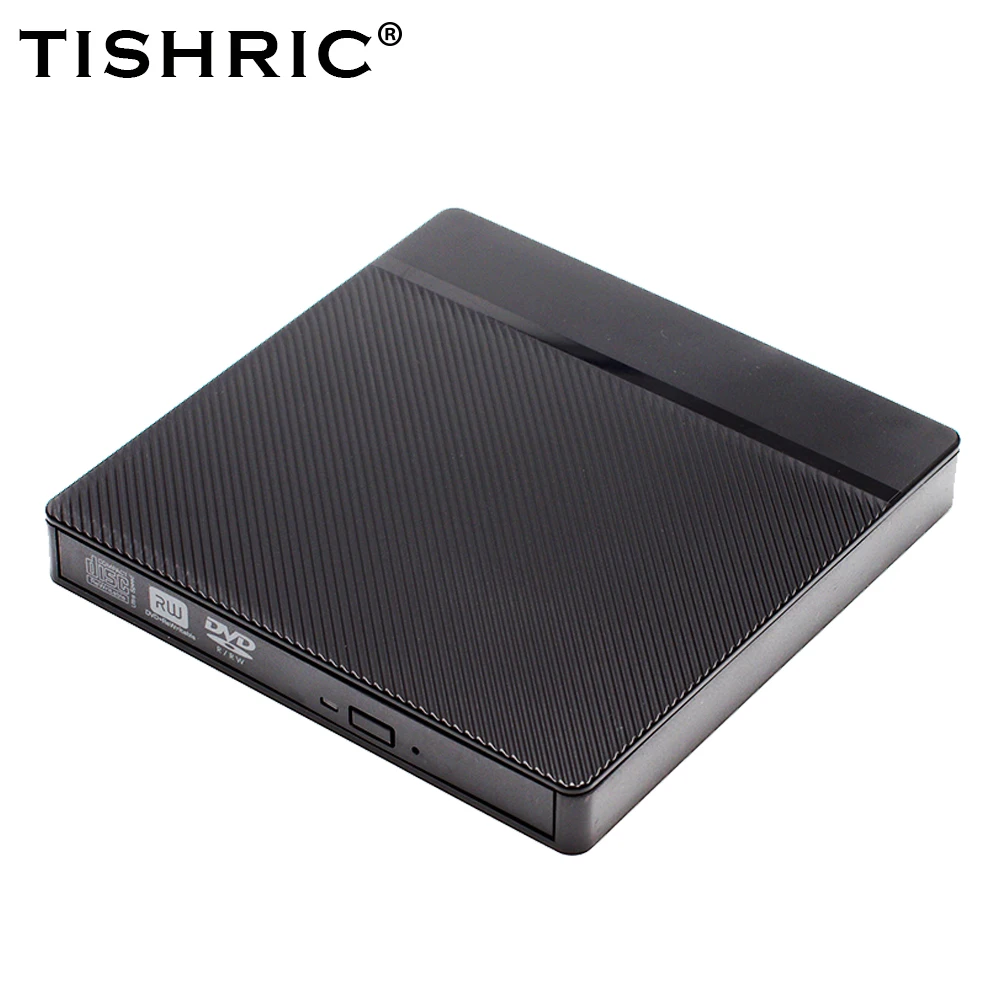 

TISHRIC External DVD Drive For Laptop USB 3.0 Type C cable Portable DVD CD RW Drive Writer Burner Optical Compatible