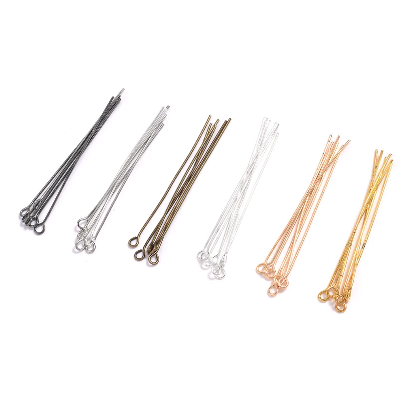 200Pcs 20Mm Flat Round Ball Eye Head Pins Metal Eye Pins Findings Headpins for Handmade Jewelry Making Accessories Supplies