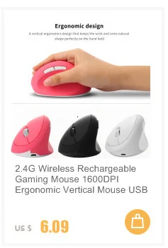 mice computer Wireless Right Hand Vertical Mouse Ergonomic Gaming Mouse 2.4Ghz 1600DPI USB Optical Wrist Healthy Mice Mause For PC Computer pink computer mouse