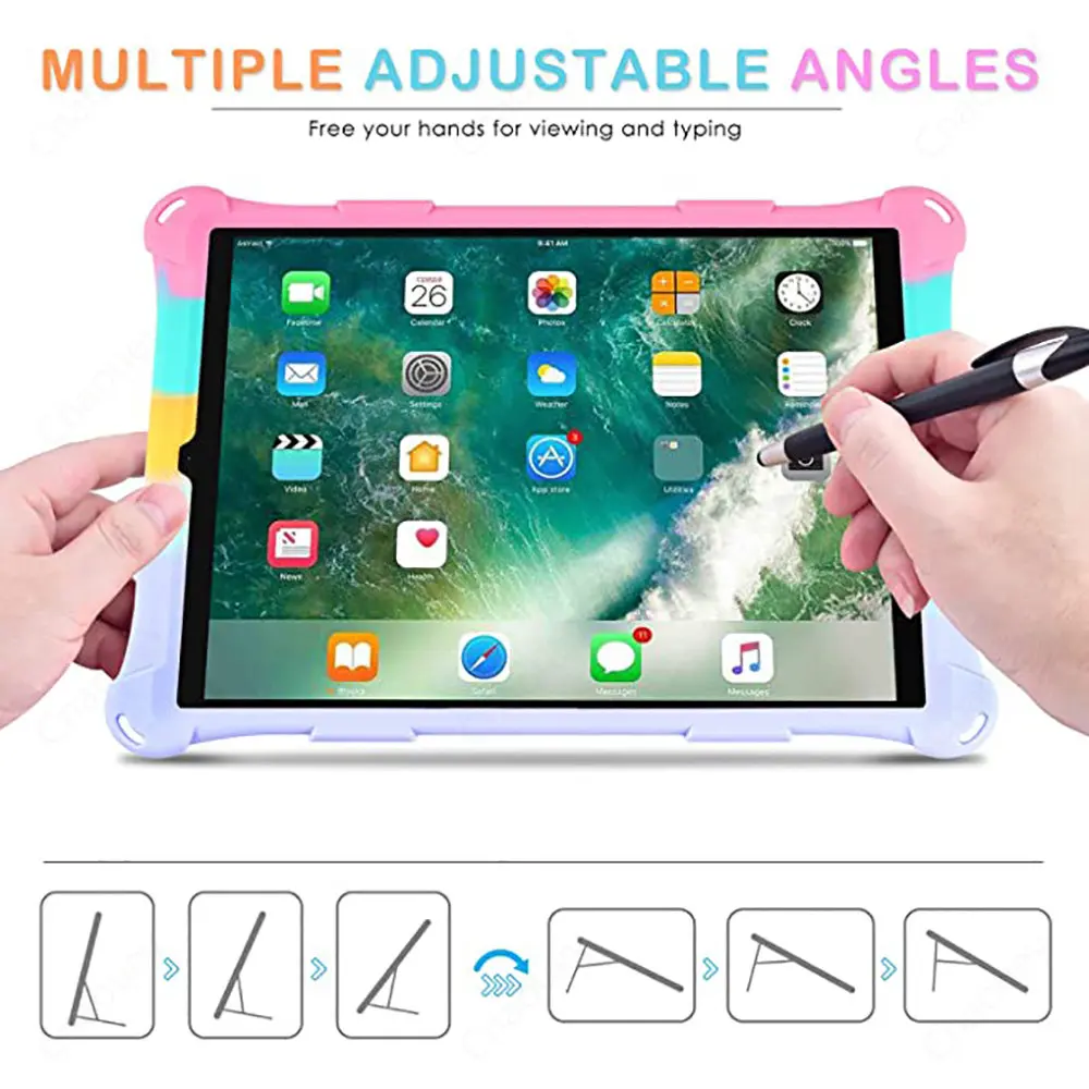 Soft Silicone Stand Tablet Case para Crianças Bolha Funda Coque Teclast T40 Plus 10.4 M40 Plus P20 M40 Pro T50 - Imagem 5