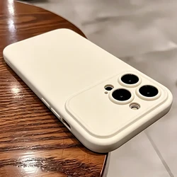 Luxury Matte Soft Silicone Shockproof Phone Case - Elegant Protective Bumper Cover for iPhone 13 (Ivory)