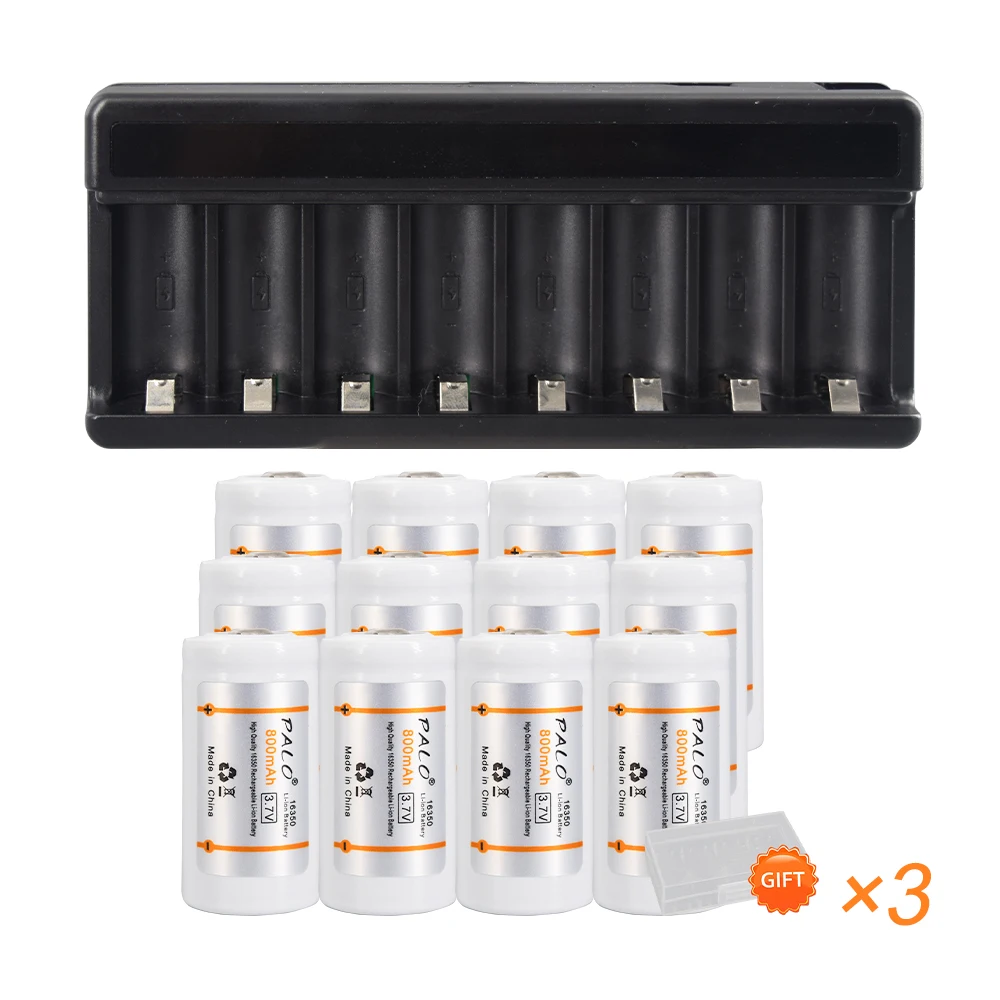 Comprar PALO CR123A 16340 batería recargable 800mAh Li-ion CR123 baterías  para linterna LED cámara de seguridad Arlo L70