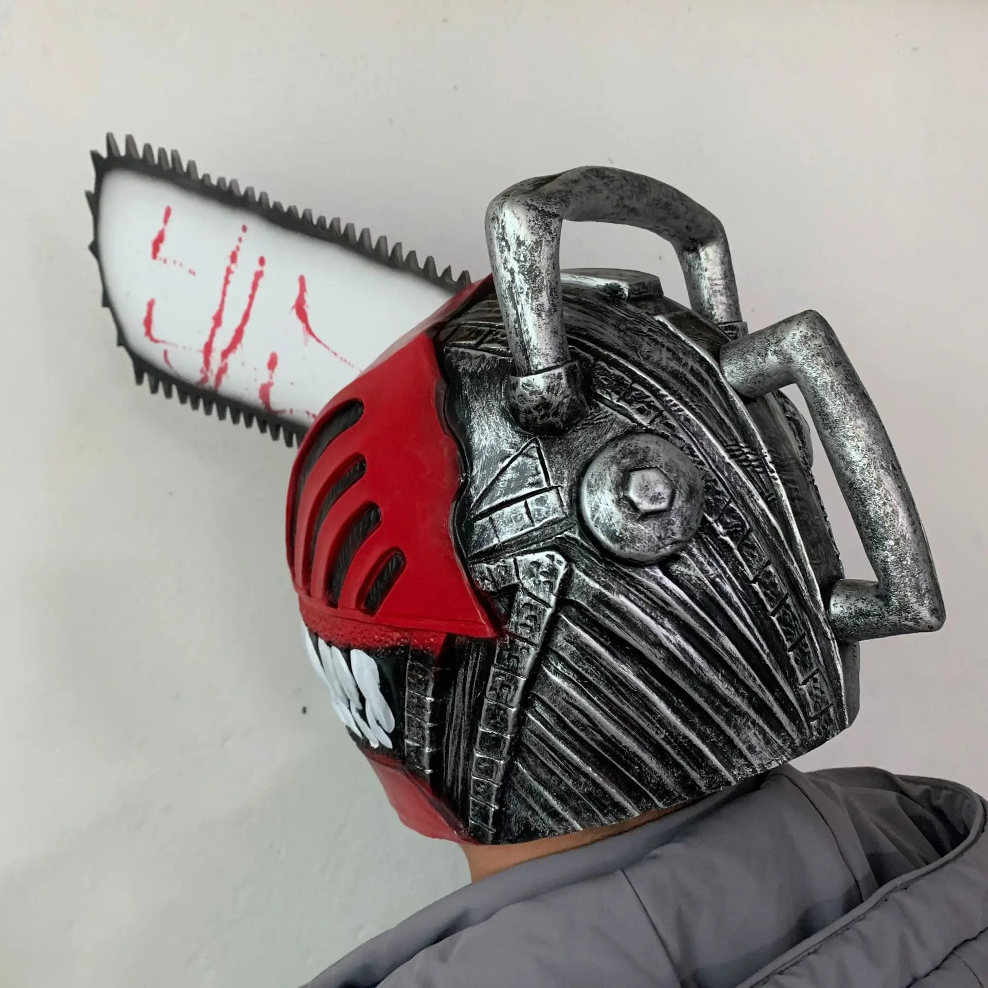 Pigmiss Chainsaw Man Mask Cosplay Pochita Denji Scary Bloody