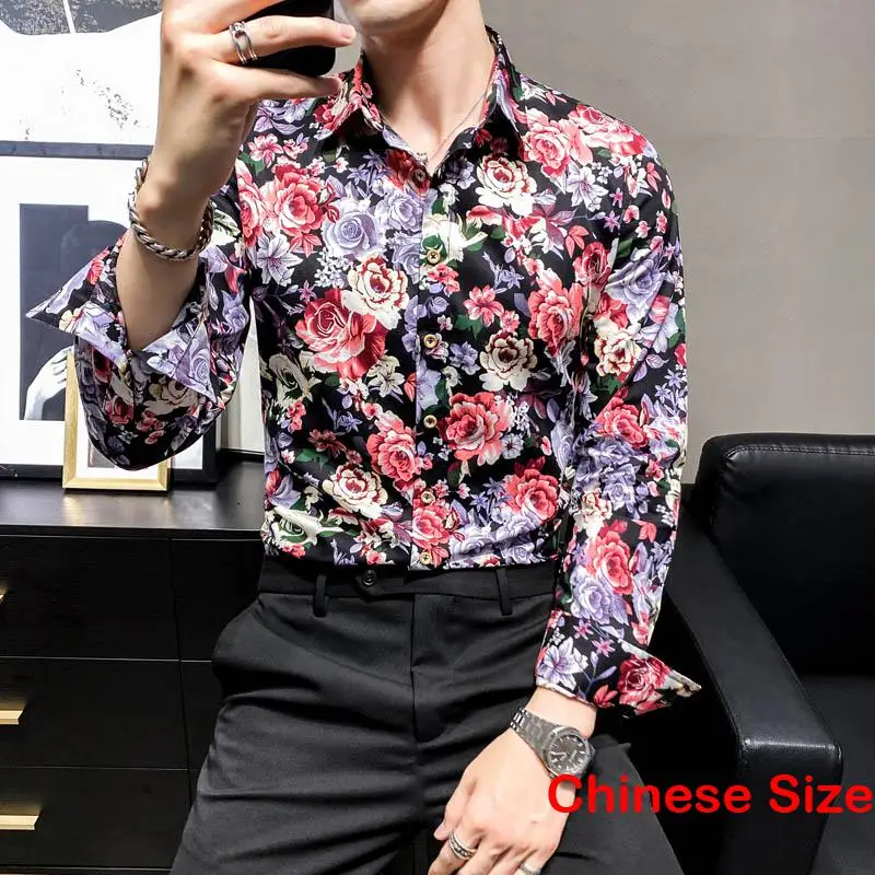 

Floral Shirts for Men Clothing Men's Clothes Free Shipping Normal Shirt and Blouse the Most Sold 2023 Long Sleeve Top Tops Sale
