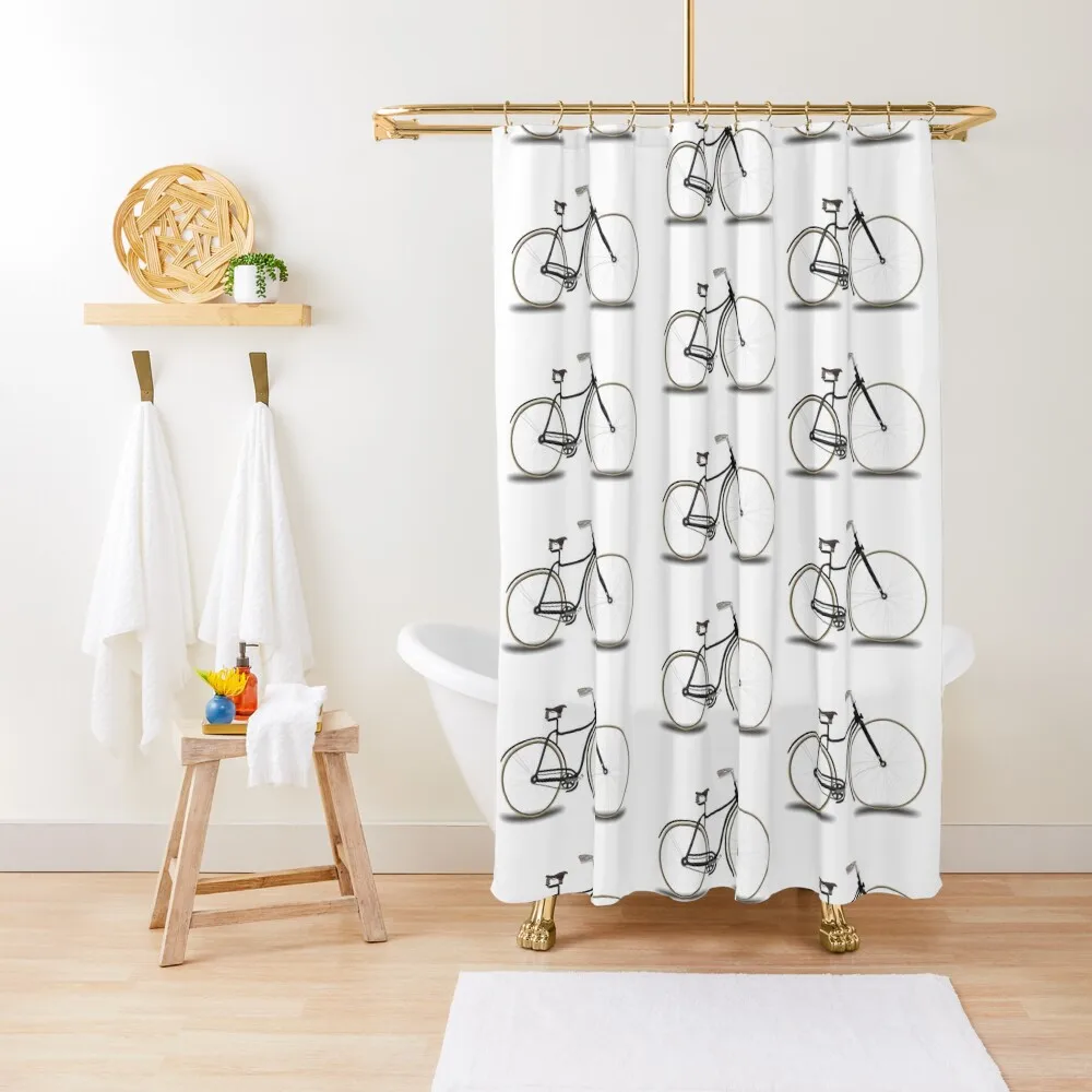 Bicycle Design - Vintage Bicycle - Ride it Shower Curtain For Bathroom Bathroom Accessories Curtain