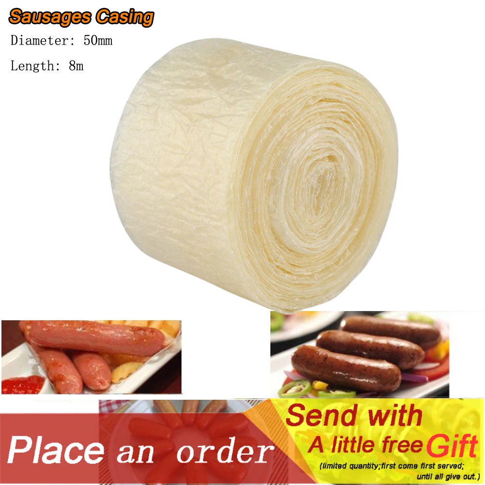 50mm 8m Edible Sausage Casings Packaging Pork Intestine For Sausage Tube Casing For Sausage Bbq