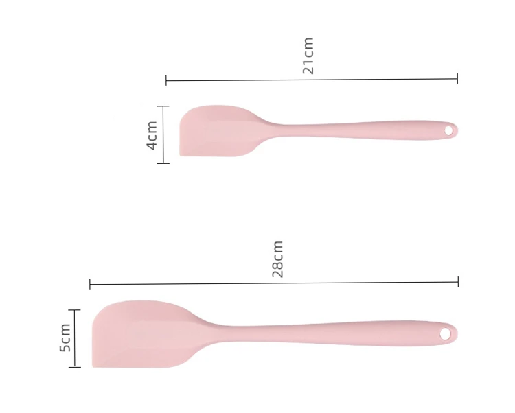 Description Picture 5 of itemSoft Long Handle Silicone Cake Spatula Pastry Blenders Chocolate Cream Scraper Non-stick Cookie Cutter Kitchen Baking Tools