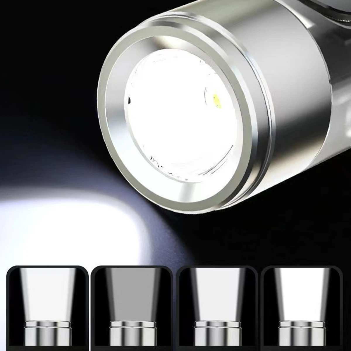 1PCS Rechargeable Mini Flashlight 10 Modes Magnetic Base For Camping Outdoor Activities