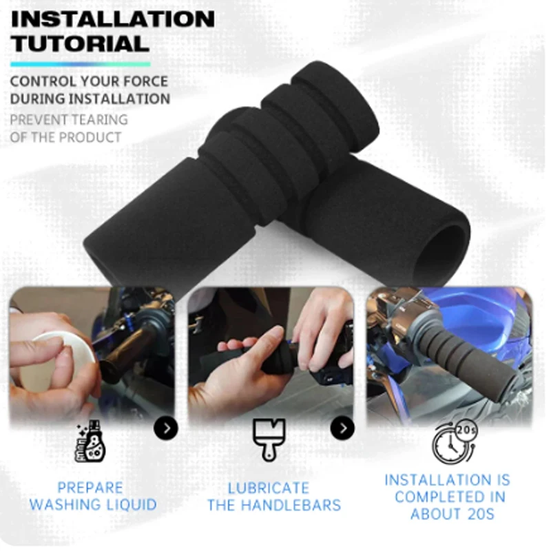 Universal 22mm Motorcycle Handlebar Foam Hand Grips Sponge Gloves Lever Cover Anti-slip Motocross Dirt Pit Bike Electric Scooter motorcycle handlebar grips