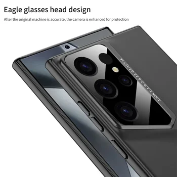 Ultrathin Blade Mecha Hard PC Matte Phone Case For Samsung Galaxy S24 S23 S22 S25 Ultra Lens Protection Frosted Shockproof Cover 4