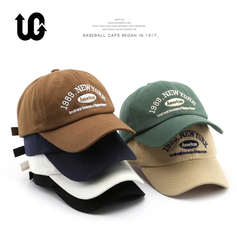 Men and Women's Baseball Caps Adjustable Casual Embroidered 1989 New York American Cotton Sun Hats Unisex sports sun hats,baseball caps