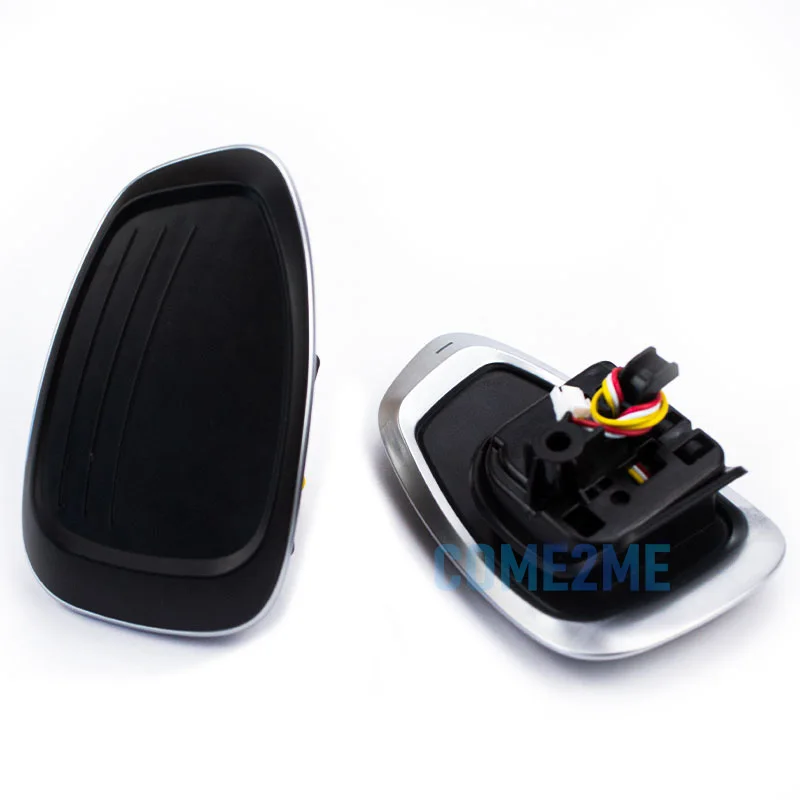 Produktbild von Audi Rs3 Overdrive-Racing Schaltwippen Verlängerung Kompatibel Mit RS4 RS5 R8, RS Q3, RS Q8, TT RS DSG S-Tronic Typ-E Alu Silber Shift Paddles Shifter Extensions Lenkrad Schaltung Lenkrad Mit Schaltung
