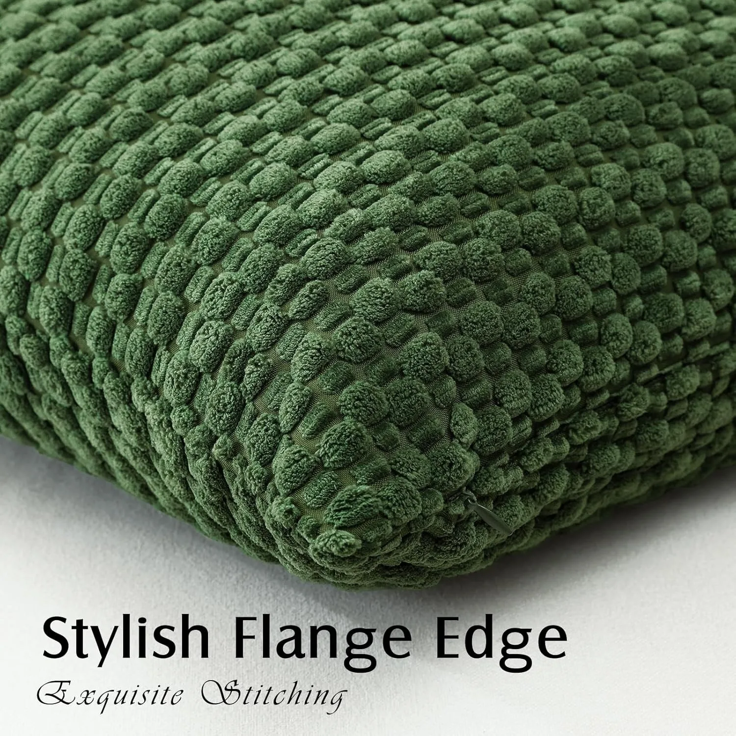 Rectangle Pillowcases 30x50CM Solid Color Decorative Throw Pillow Cover Corduroy Pillowcase for Couch Living Room Dark Green 5