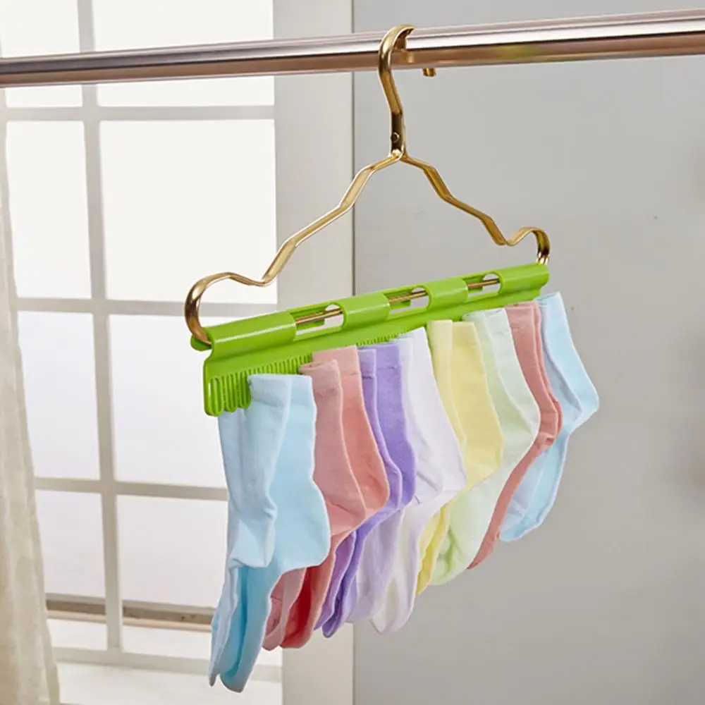 Plastic Hanger Drying Rack Towel Hanger Multiple Purpose Non-slip Clothes Sock Underwear Bra Clip Peg Household Windproof 3