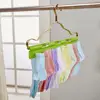 Plastic Hanger Drying Rack Towel Hanger Multiple Purpose Non-slip Clothes Sock Underwear Bra Clip Peg Household Windproof 3