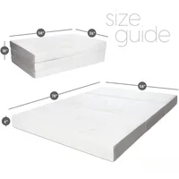 Portable Foldable Mattress Queen with Memory Foam & Washable Cover, Tri-Folding Floor Bed, Camping, Fold Up Guest Bed 2